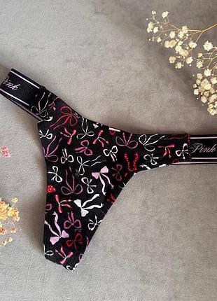 Бавовняні трусики стрінги з еластичним поясом оригінал victoria’s secret вікторія сікрет