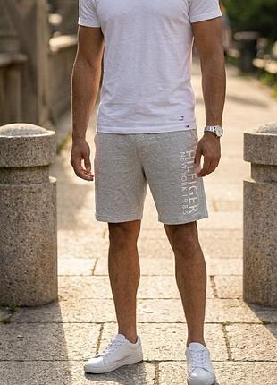 Чоловічі трикотажні шорти tommy hilfiger (розмір xl) / сірі