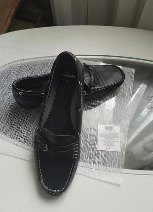 Кожаные легкие удобные туфли, макасины размер 7,clarks