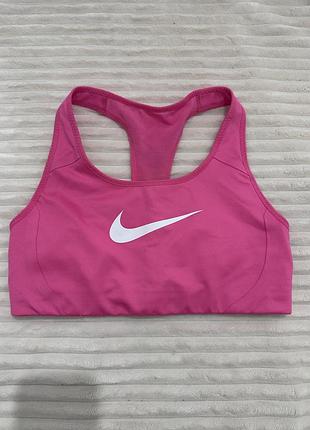 Новий оригінальний топ nike з іспанії. жодного разу не одягала. яскравий рожевий колір, чудова підтримка. розмір: s ціна: 500 грн.