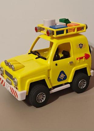 Fireman sam toys large friction 4x4 mountain rescue jeep, очень качественная машинка из прочного пластика, двери и багажник открываются
