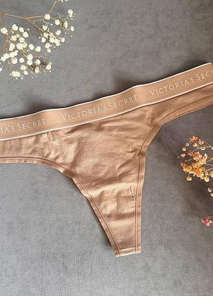 Бавовняні трусики стрінги з еластичним поясом оригінал victoria’s secret вікторія сікрет