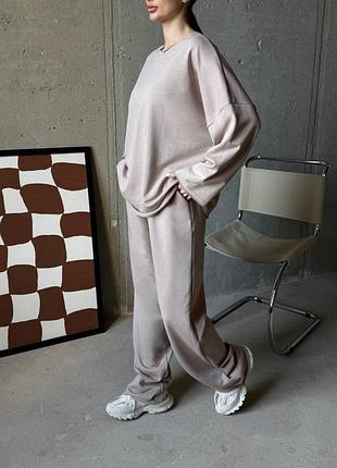 Базовый костюм оверсайз натуральный хлопок