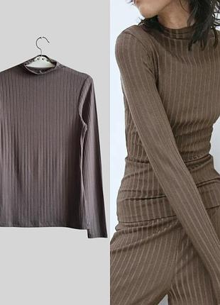 Водолазка - гольф в рубчик вискоза h&amp;m р.m