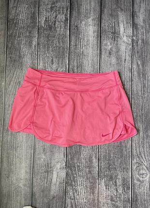 Рожева спортивна спідниця-шорти nike court pure skirt