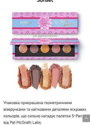 Палетка тіней kiko milano & sara sampaio dazzlyng eyeshadow 02 (пб)