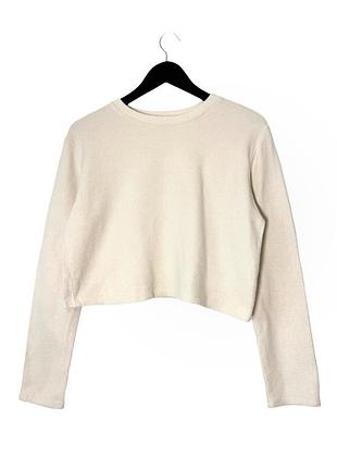 Базовий джемпер молочного кольору zara