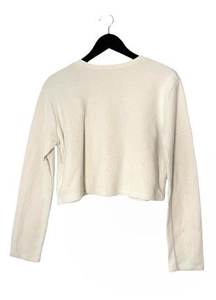 Базовий джемпер молочного кольору zara