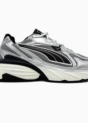 Кроссовки мужские, кроссовки женские, 1в1 люкс качество, кожа, puma fade nitro ls silver, sky-pum-0032