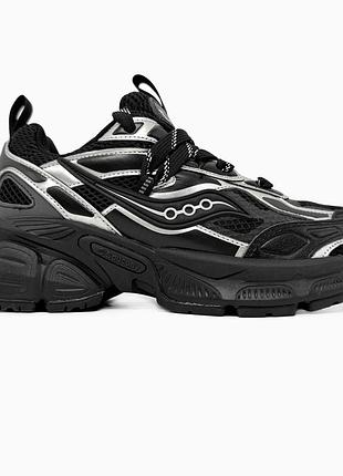Кросівки чоловічі, кросівки жіночі, 1в1 люкс якість, шкіра, saucony 2k cavalry black, sky-sau-0002