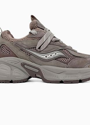 Кроссовки мужские, кроссовки женские, 1в1 люкс качество, кожа, saucony 2k cavalry brown, sky-sau-0001