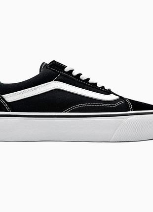 Кросівки чоловічі, кросівки жіночі, 1в1 люкс якість, шкіра, vans old skool black/white, sky-van-0010