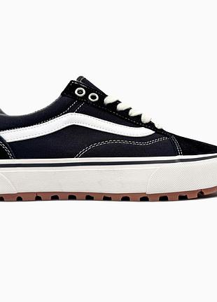 Кросівки чоловічі, кросівки жіночі, 1в1 люкс якість, шкіра, vans old skool mte-1 black/white, sky-van-0034