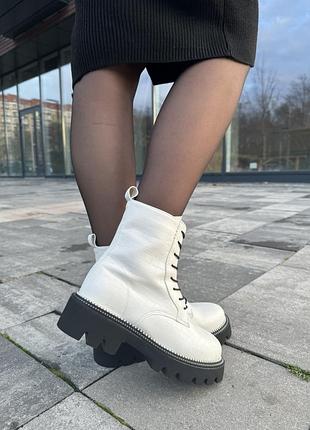Кроссовки мужские, кроссовки женские, 1в1 люкс качество, кожа, boots white ❄️, ananas-135