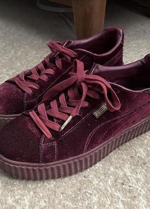Кросівки puma x rihanna пума бордові
