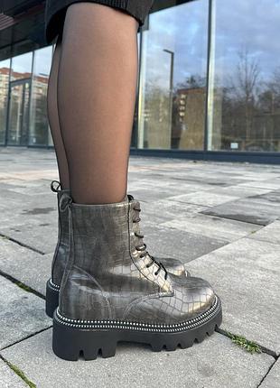 Кроссовки мужские, кроссовки женские, 1в1 люкс качество, кожа, boots grey ❄️, ananas-133