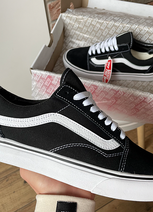 Кроссовки мужские, кроссовки женские, 1в1 люкс качество, кожа, vans old skool black/white, juice-0384v