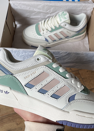 Кроссовки мужские, кроссовки женские, 1в1 люкс качество, кожа, adidas drop step beige grey green, juice-0606v