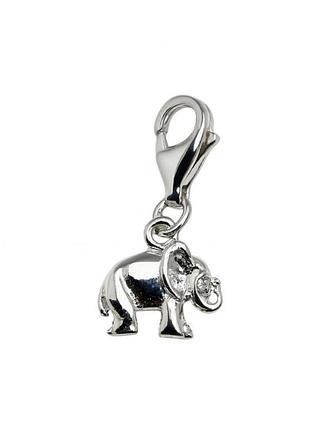 Срібна підвіска "слоник" на браслет 🐘 | символ удачі та гармонії