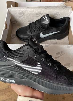 Кросівки чоловічі, кросівки жіночі, 1в1 люкс якість, шкіра, nike zoom air running black/white, juice-0593v