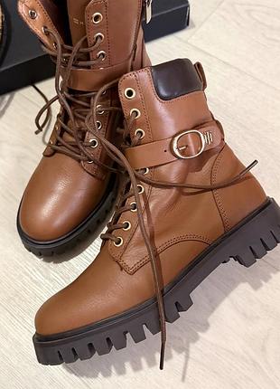 Брендовые натуральные кожаные ботинки tommy hilfiger (оригинал)