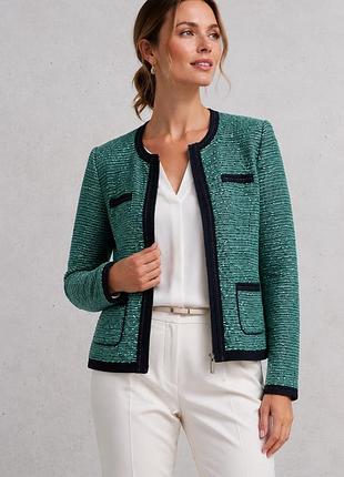 💚 gerry weber — стильний в’язаний жакет на блискавці | новий | l