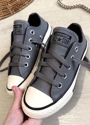 Брендовые натуральные кожаные кеды converse (оригинал)