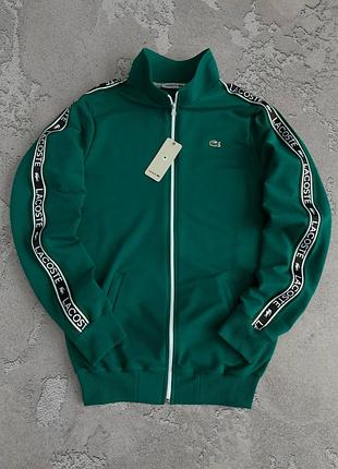 Олимпийка lacoste черная кофта мужская / женская