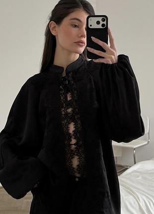 Сатинова блуза в азійському стилі setme.store