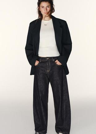 Широкие джинсы молниями по бокам от zara, 44р, оригинал