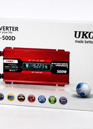 Преобразователь ac/dc kc-500d 500w+lcd, инвертор в машину 2