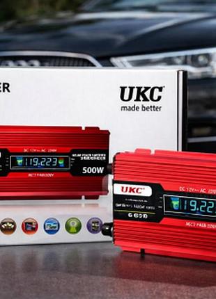 Преобразователь ac/dc kc-500d 500w+lcd, инвертор в машину
