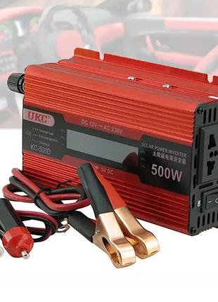 Преобразователь ac/dc kc-500d 500w+lcd, инвертор в машину 4