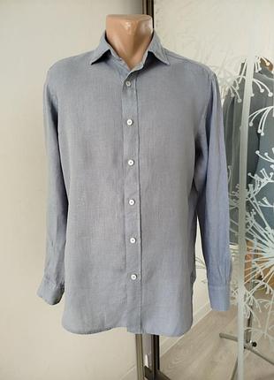 Сорочка льон massimo dutti