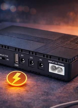 Источник бесперебойного питания для роутера 10400mah / бесперебойник для роутера / повербанк для роутера