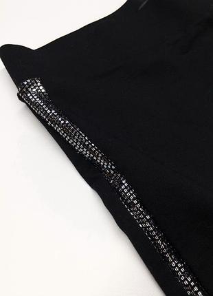 Лосины леггинсы черные с блестящими лампасами marks & spencer.