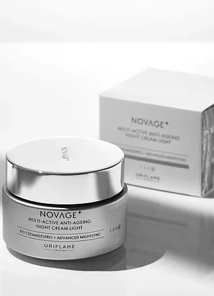 Легкий мультиактивний нічний крем novage+