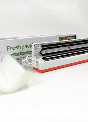 Вакууматор freshpack pro вакуумний пакувальник їжі, побутової. колір помаранчевий