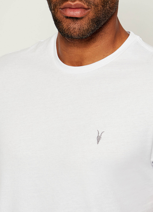 Брендовая белая футболка allsaints ramskull (оригинал).