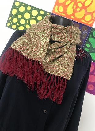 Двосторонній  вінтажний шарф з шовку, від відомого виробника totall scarf