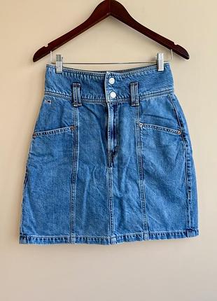 Синяя джинсовая юбка Tommy jeans tommy hilfiger mom