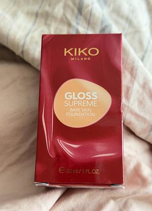 Kiko milano gloss supreme bare skin foundation   рідка тональна основа із сяйним фінішем