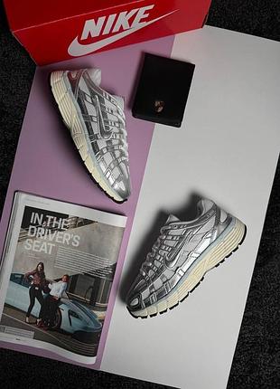 Жіночі кросівки nike p-6000 silver beige