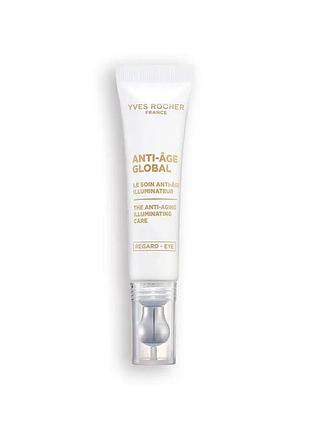 Антивозрастной осветляющий крем для контура глаз yves rocher anti-age global