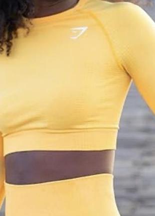 Жіночий спортивний лонгслів gymshark vital seamless long sleeve crop top