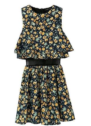 Легкое летнее платье trafaluc (zara) в цветочный принт, размер m
