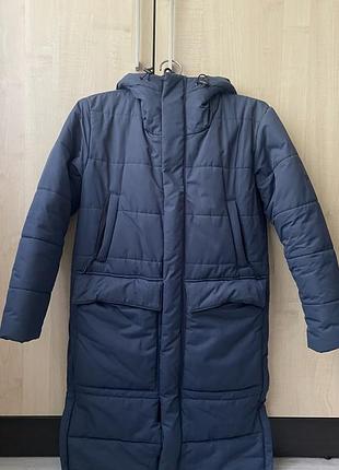 Жіноча зимова overlong parka.пуховик жіночий зимовий s,m.пуфер синій жіночий блакитний.змова куртка жіноча s,m