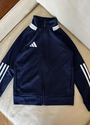 Adidas original олімпійка, кофта на змійці 7-8 років ріст 128 стан нова без бірки , синя
