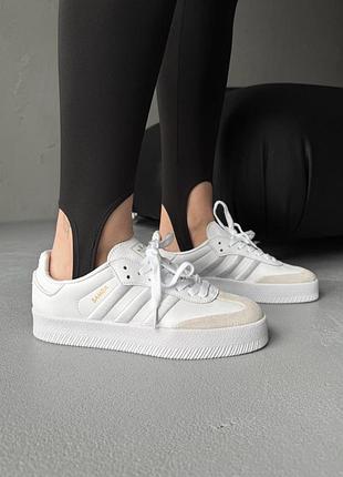 😍 женские кроссовки adidas samba platform white