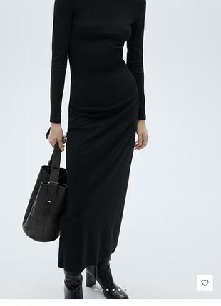 Сукня максі з трикотажу mango